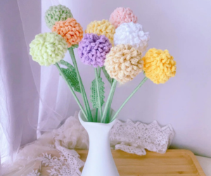 Crochet Pingpang Flower